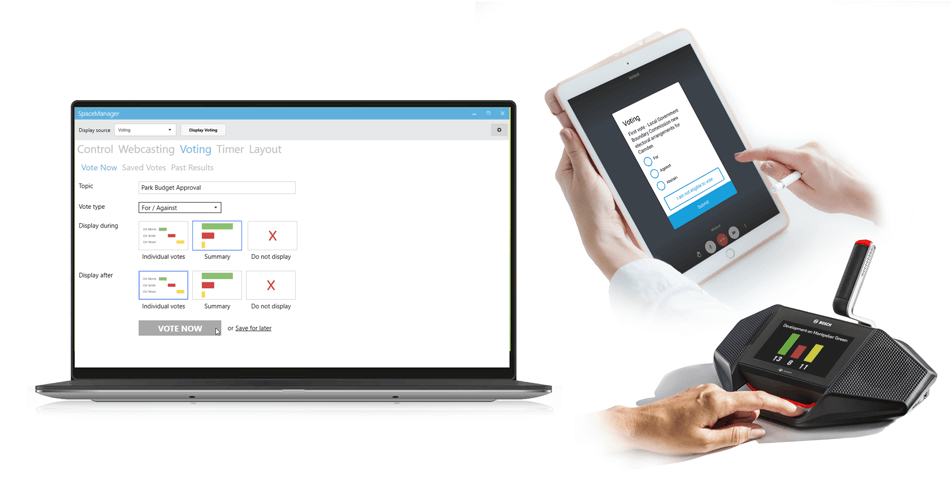 Live Control can manage votes from mics and Connect Remote