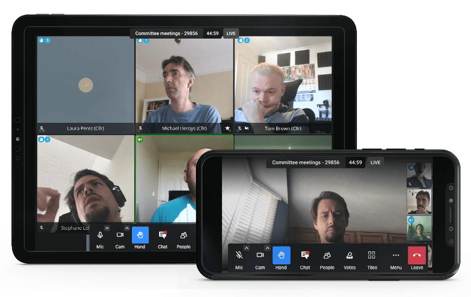 Live Conference responsive ipad iphone