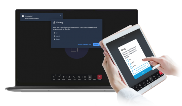 Live Conference-laptop-ipad-vote