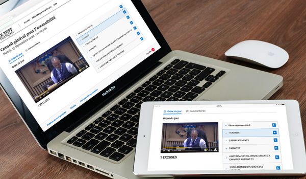 Le public peut visionner le webcast en direct ou archivé sur n'importe quel appareil.